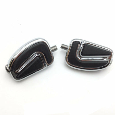 2PC Chrome AirFlow Groove Shifter Peg Foot Peg For Harley V-Rod CVO Fat Boy FLST - Moto Life Products