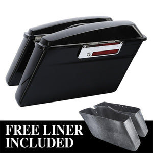 Painted Hard Saddle Bags Saddlebag Fit For Harley Touring Electra Glide 94-13 US - Moto Life Products