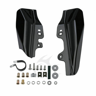 Mid-Frame Air Deflectors Fit For Harley Touring Glide 2001-2008 09 Black/Chrome - Moto Life Products