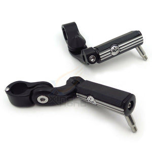 Foot Pegs w/1-1/4" Short Angled Highway Engine Guard For Harley V Rod Night - Moto Life Products