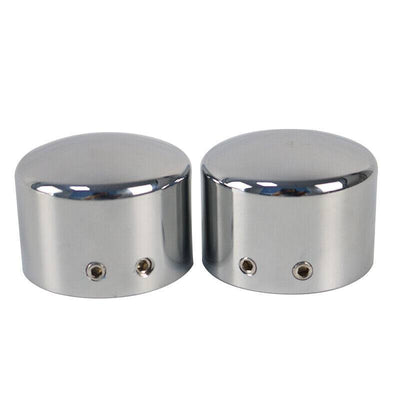 Chrome Front Axle Cap Nut Covers Fit For Harley Dyna Softail Electra Road Glide - Moto Life Products