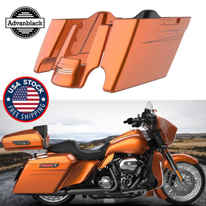 Amber Whiskey Extended Stretched Saddlebag Pinstripes Rear Fender For Harley 14+ - Moto Life Products