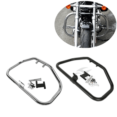 Engine Guard Crash Bar Fit For Harley Sportster XL 883 1200 84-03 Chrome/Black - Moto Life Products