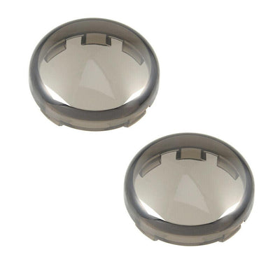 2x Turn Signal Smoke Lens Cover Fit for Harley Softail Sportster 883 1200 Dyna - Moto Life Products