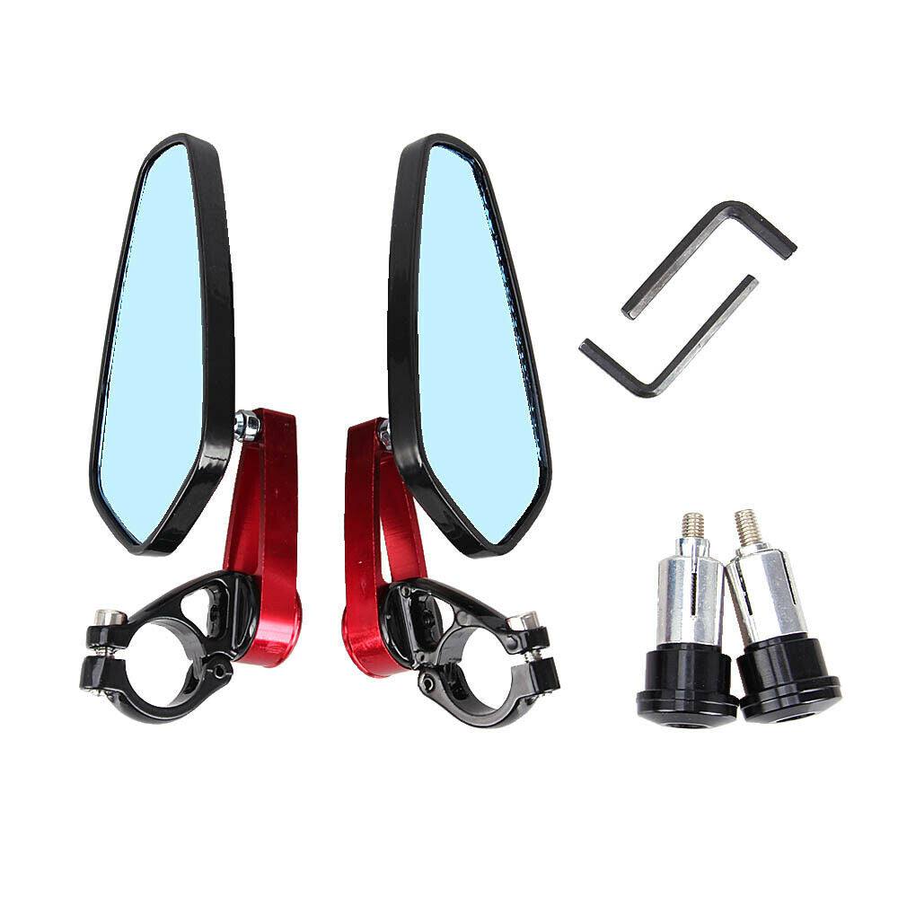 Universal 7/8" Handle Bar End Rearview Side Mirrors for Motorcycle Honda Suzuki - Moto Life Products