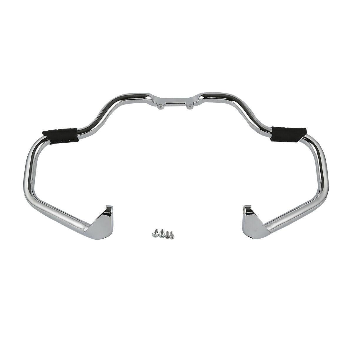 Chrome/Black Mustache Engine Guard Crash Bar For Indian Chieftain 2014-2021 2018 - Moto Life Products