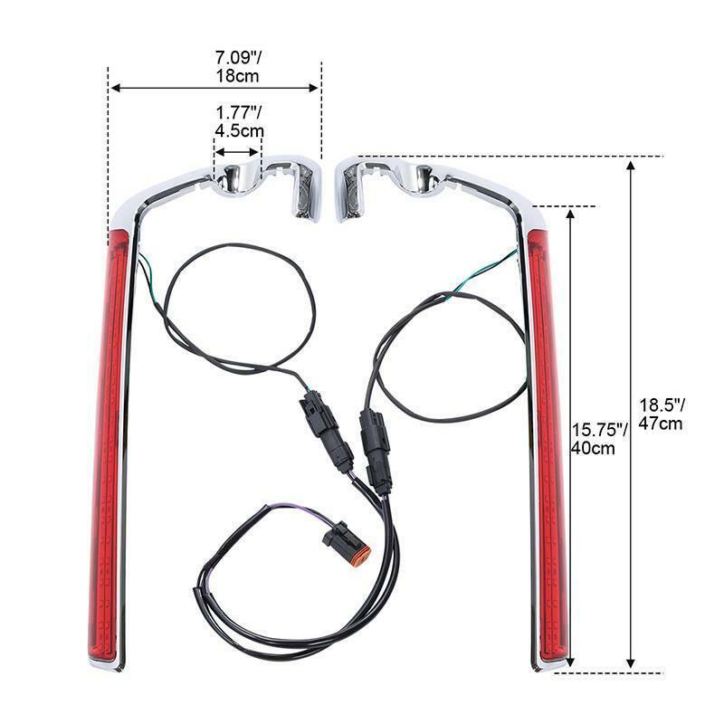 Saddlebag Marker LED Light Fit For Harley Touring Electra Street Glide 14-21 - Moto Life Products