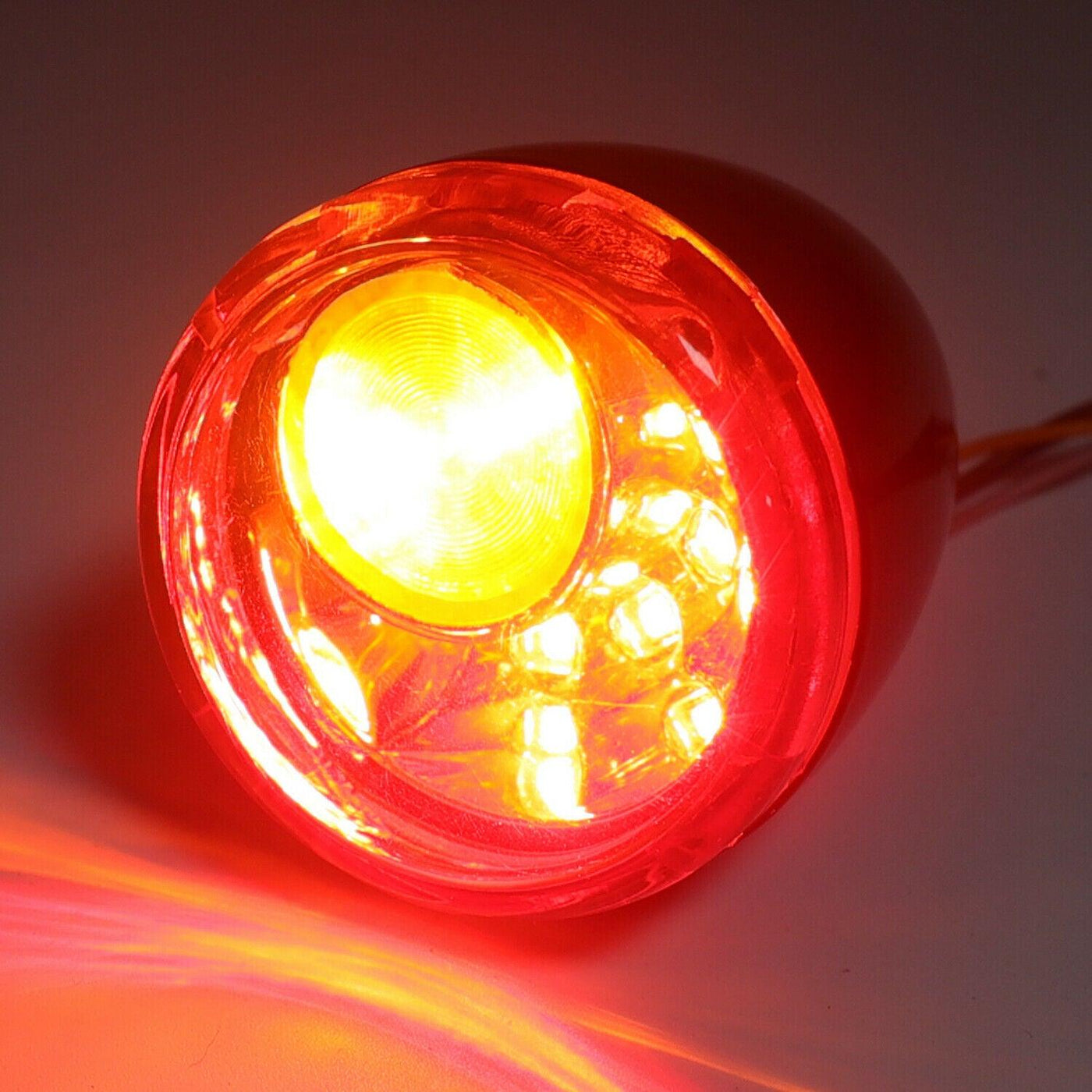 Amber LED Run Brake Turn Signal Indicator Light For 92-17 Harley XL 883 1200 - Moto Life Products