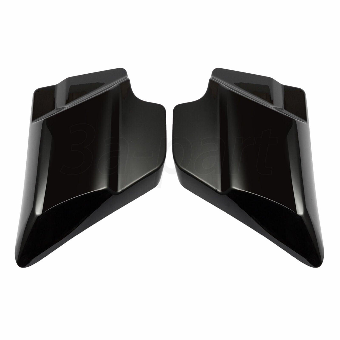 Black Stretched Left Right Side Covers Panel Fit for Harley Touring 2009-2022 - Moto Life Products