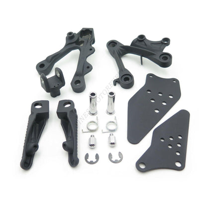 Front Foot Rest Pegs Brackets For Kawasaki Ninja ZX-6R 2009-2011 10 Rider Black - Moto Life Products