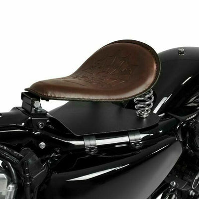 Motorcycle 3" Spring Solo Style Bracket Seat For Harley Sportster Chopper Bobber - Moto Life Products