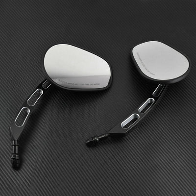 Matte Black RearView Side Mirrors Fit For Harley Sportster Softail Touring Dyna - Moto Life Products