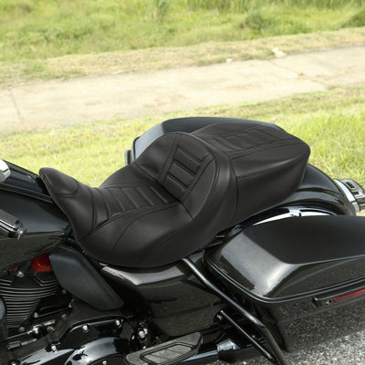 Black Rider Driver & Passenger Seat Fit For Harley Touring Road Glide 2009-2021 - Moto Life Products