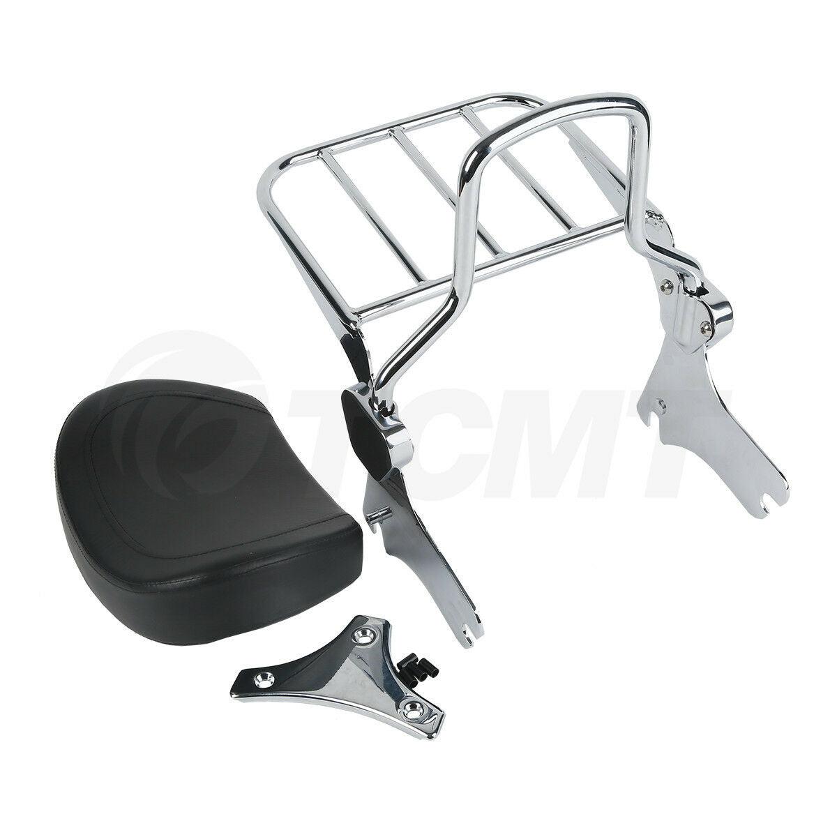 Detachable Backrest Sissy Bar Luggage Rack Fit For Harley Glide Classic FLHRCI - Moto Life Products