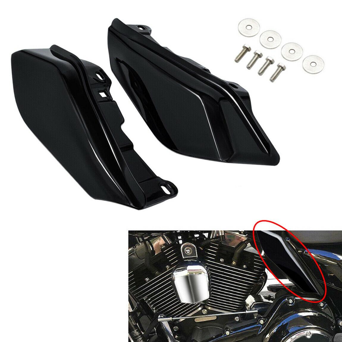 Pair Black Mid Frame Air Deflector Heat Shield Fit for Harley Street Glide 09-21 - Moto Life Products