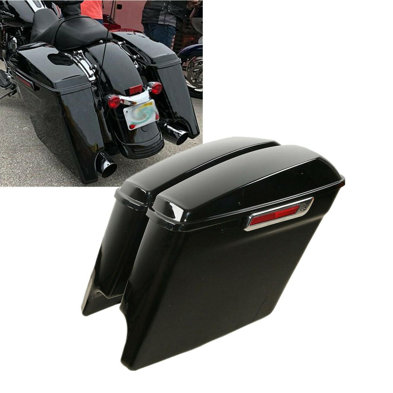 5" Stretched Hard Bags Saddlebag Fit For Harley Touring Electra Glide 1993-2013 - Moto Life Products
