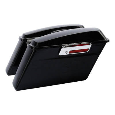 Matte Black SaddleBags w/ Latche Fit For Harley Touring Road King Glide 94-13 - Moto Life Products