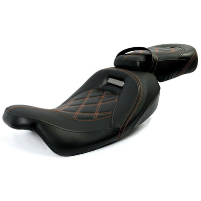 Rider and Passenger Seat For 2009-2020 2021 Harley Touring CVO Road Street Glide - Moto Life Products