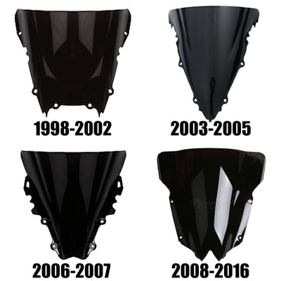 Windshield Windscreen Fit For Yamaha YZF R6 1998-2002 2003-2005 2006-2007 08-16 - Moto Life Products