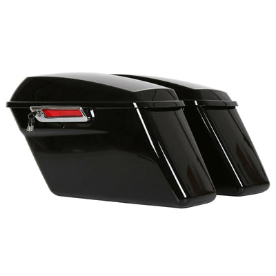 Hard Saddlebags Saddle Bags W/ Black Conversion Brackets For Harley Softail FLST - Moto Life Products