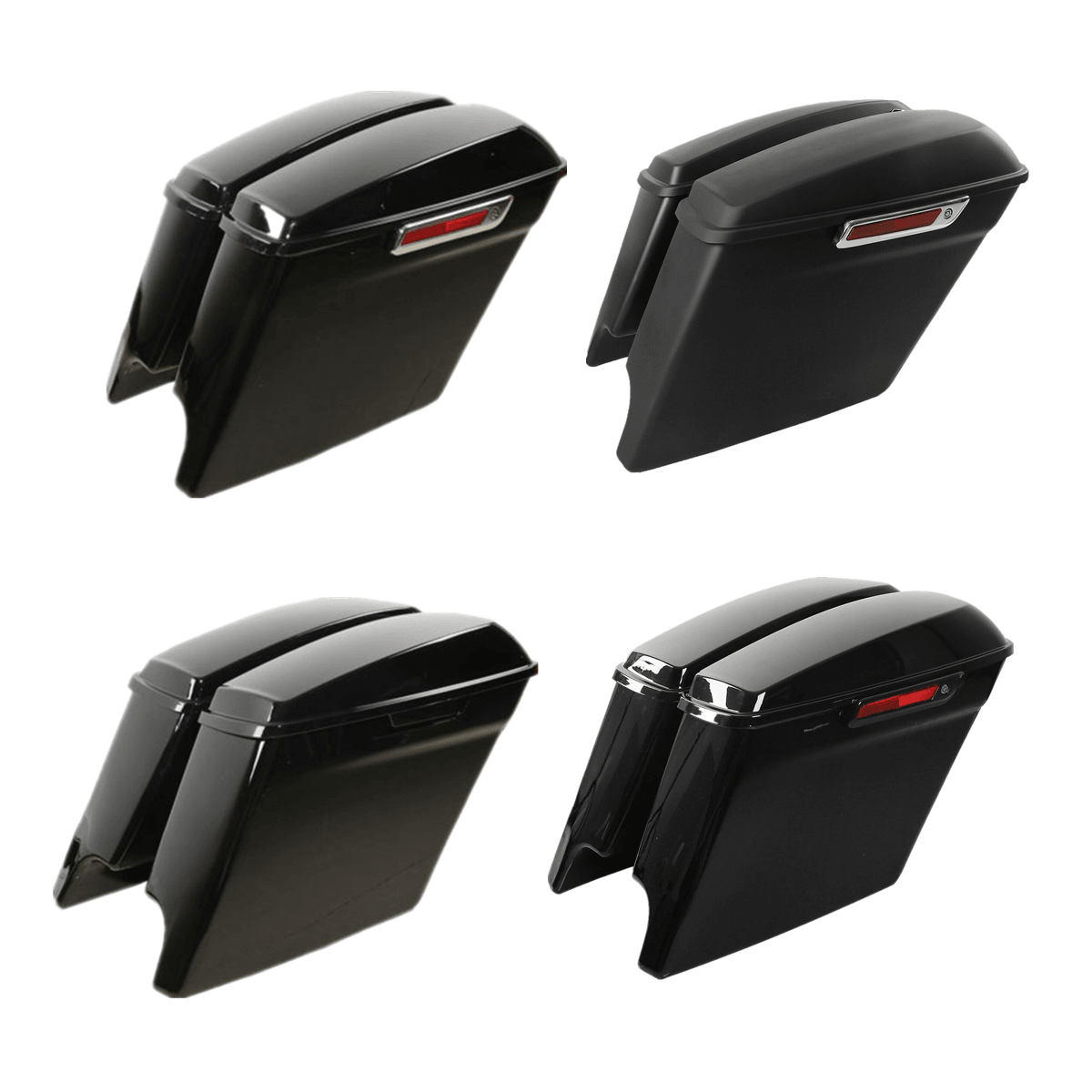 5" Stretched Extended Saddlebags Saddle Bags For Harley Touring Road Glide 14-22 - Moto Life Products