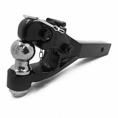 6T / 12000lbs Receiver Mount Combination Pintle Hitch w/ 2" Ball Fit 2-Inch Rece - Moto Life Products