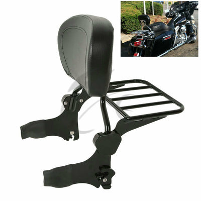 Detachable Backrest Sissy Bar Luggage Rack Fit For Harley FLHT 97-08 FLHX FLH US - Moto Life Products