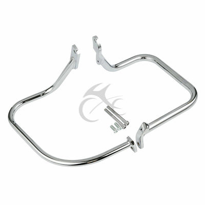 Chrome Left&Right Rear Saddlebags Guard Rail For Harley Softail FLST FLSTC 00-17 - Moto Life Products
