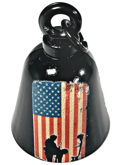Fallen Soldier Flag Motorcycle 'Evil Spirits' Biker Guard Bell. Black Color Bell - Moto Life Products