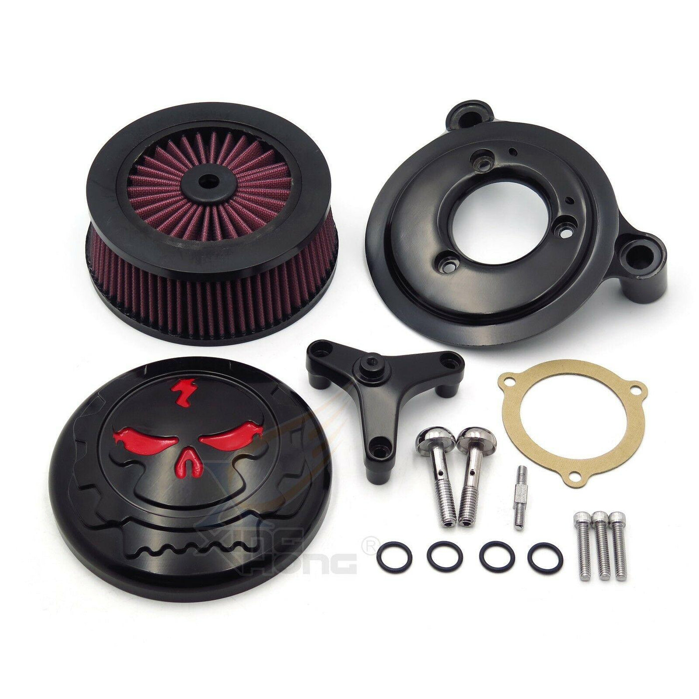 Motorcycle Black Air Cleaner Intake Filter System Kit For Harley Touring 08-UP - Moto Life Products