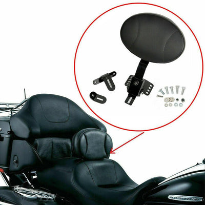Adjustable Leather Plug in Driver Rider Backrest For Harley 1988-2020 FLTR FLHT - Moto Life Products