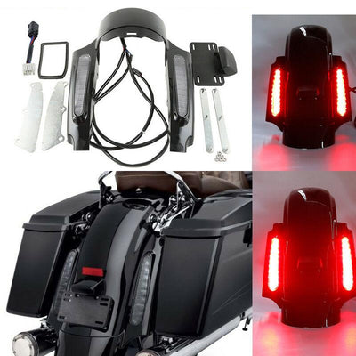 Rear Fender Fascia Set W/ Led light Fit For Harley Electra Road Glide King 09-13 - Moto Life Products