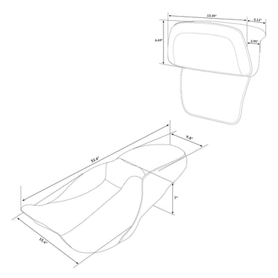 Driver Passenger Seat Backrest Pad Fit For Harley Street Road King Glide 2014-Up - Moto Life Products