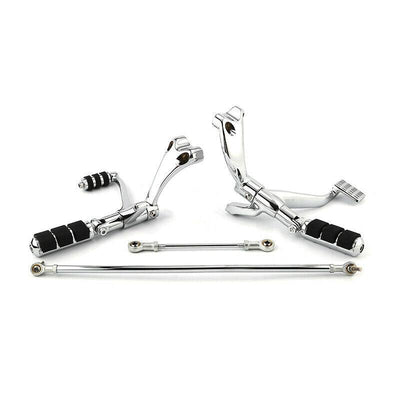 Chrome Forward Controls Kit Pegs Levers Linkages For Harley Sportster 883 1200 - Moto Life Products