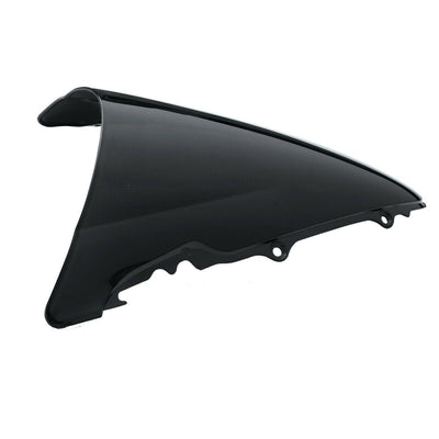 Black Windshield Windscreen Dual Bubble Fit Fit For Yamaha YZF R6 600 03-05 04 - Moto Life Products