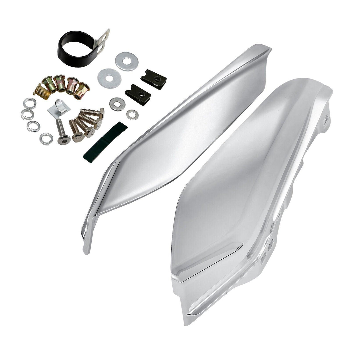 Chrome Mid Frame Air Deflectors Fit For Harley Touring Road Street Glide 17-21 - Moto Life Products