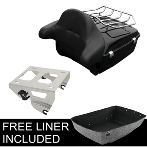 Solo Rack King Pack Trunk + Mount Fit For Harley Tour Pak Street Glide 2014-2022 - Moto Life Products