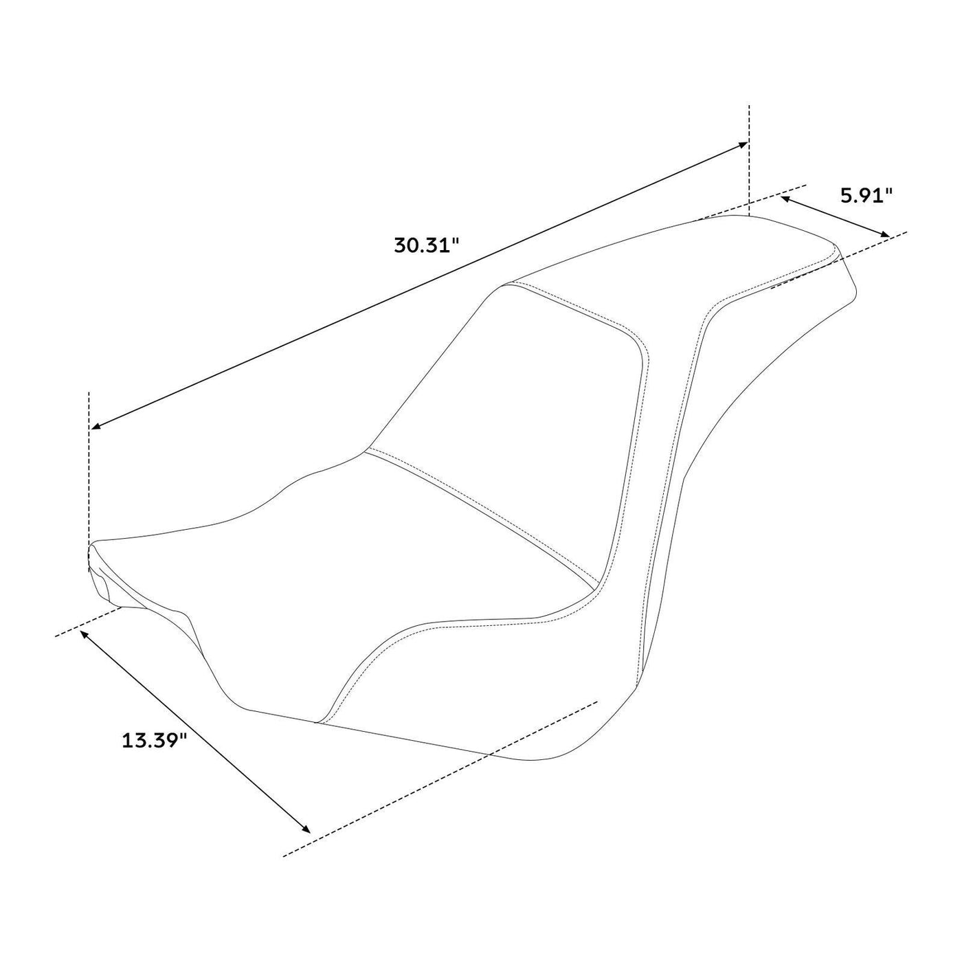 Driver Passenger Seat Fit For Harley Street Bob FXBB Standard FXST 18-2022 2019 - Moto Life Products