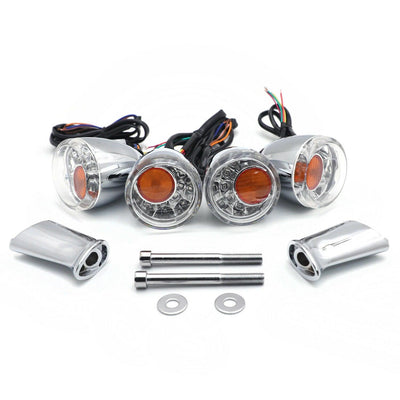 LED Running Brake Turn Signal Indicator Light Set For Harley XL 883 1200 92-17 - Moto Life Products