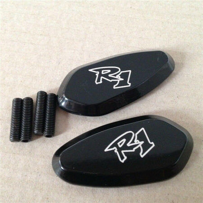 Mirror Block Off Base Plates For 1998-2014 Yamaha R1 Yzf-R1 Yzfr1 Black - Moto Life Products