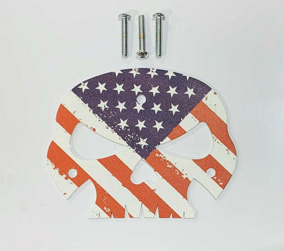 American Flag Skull Backrest Mounting Plate for Harley Davidson Touring Bikes - Moto Life Products