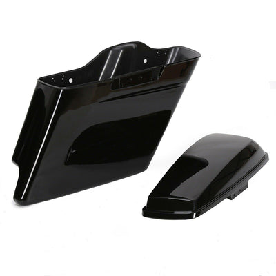 Painted Black Extended Saddlebags W/O latch For 14-21 Harley Davidson Touring - Moto Life Products