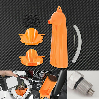 Motorcycle Primary Case Oil Fill Funnel + Drip-Free Oil Filter Funnel Tool Kit - Moto Life Products