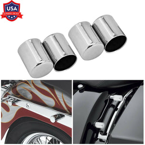 4x Chrome Docking Hardware Point Magnet Cover Cap Fit For Harley Touring Softail - Moto Life Products