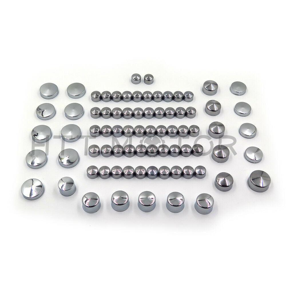 77 Piece Chrome Caps Cover Kit for 04-15 Harley Sportster Engine & Misc Bolt Nut - Moto Life Products