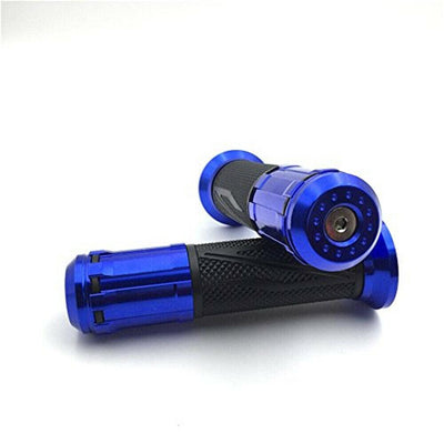 7/8" 22mm Blue CNC Rubber Handbar Grip For Kawasaki Ninja ZX10R ZX12R ZX14R - Moto Life Products