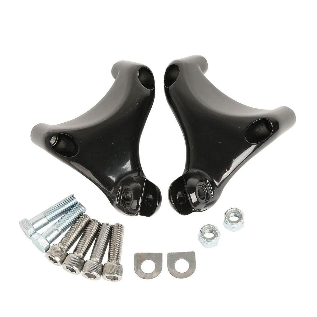 Black Rear Passenger Footpegs Mount Fit For Harley Sportster XL 883 1200 04-13 - Moto Life Products