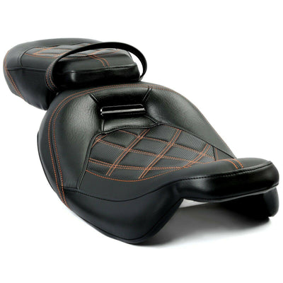 Rider and Passenger Seat For 2009-2020 2021 Harley Touring CVO Road Street Glide - Moto Life Products