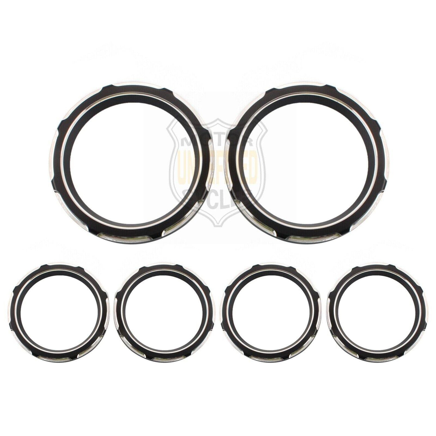 Black Instrument Board Gauge Bezel Covers For Harley Electra Street Glide 96-13 - Moto Life Products