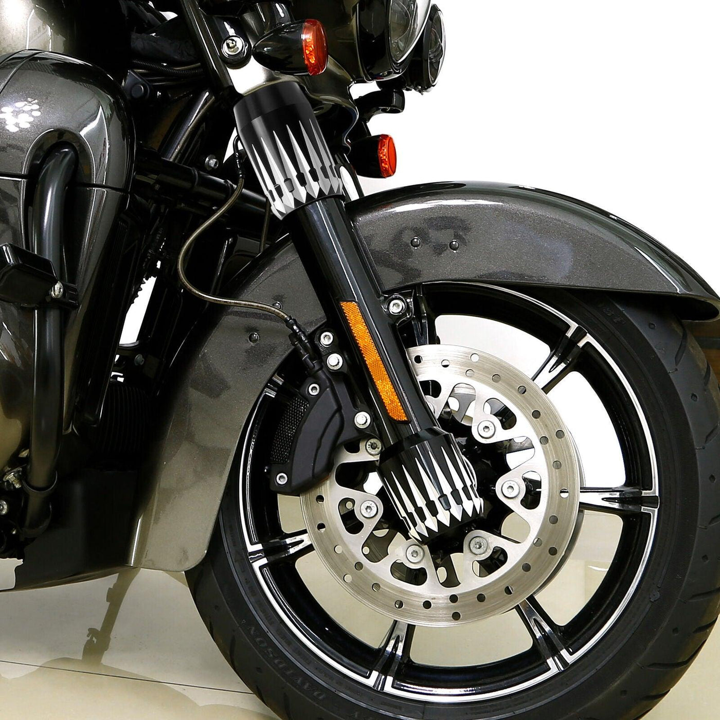 Black Fork Slider Covers Fit For Harley Touring Road King Street Glide 84-13 12 - Moto Life Products